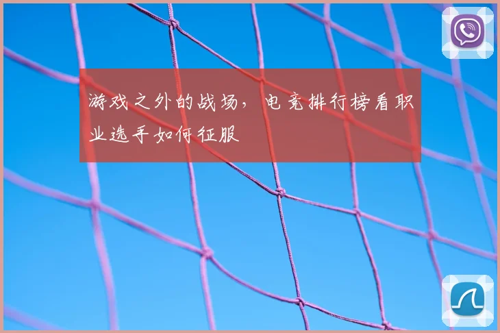 游戏之外的战场，电竞排行榜看职业选手如何征服